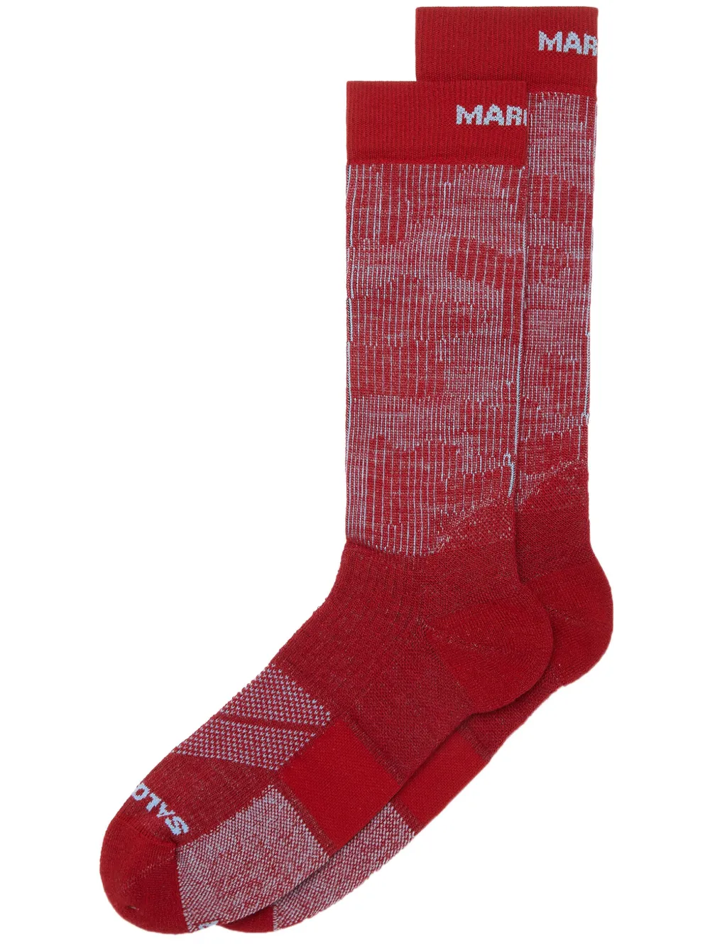 MM6 Maison Margiela X Salomon Gestrickte Intarsien-Socken - Rot