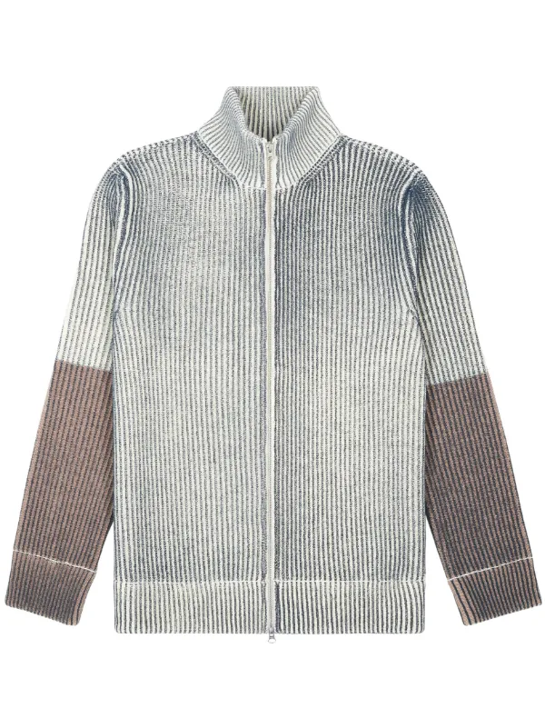 MM6 Maison Margiela Ribbed zip-up Cardigan - Farfetch