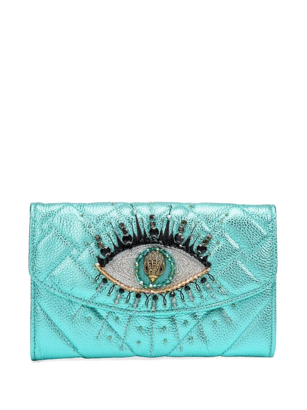 

Kurt Geiger London Kensington Eye chain-link clutch bag - Blue