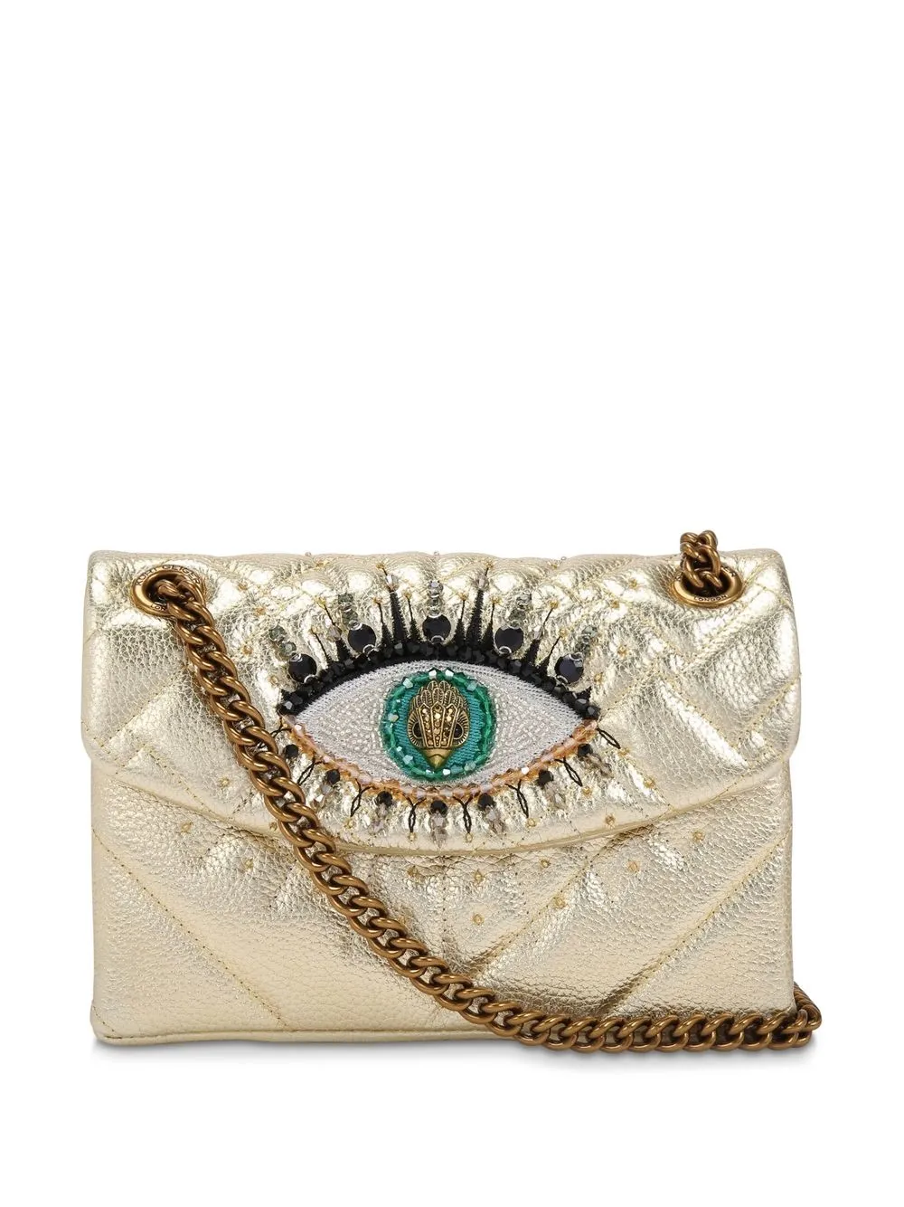 

Kurt Geiger London mini leather Kensington Eye crossbody bag - Gold