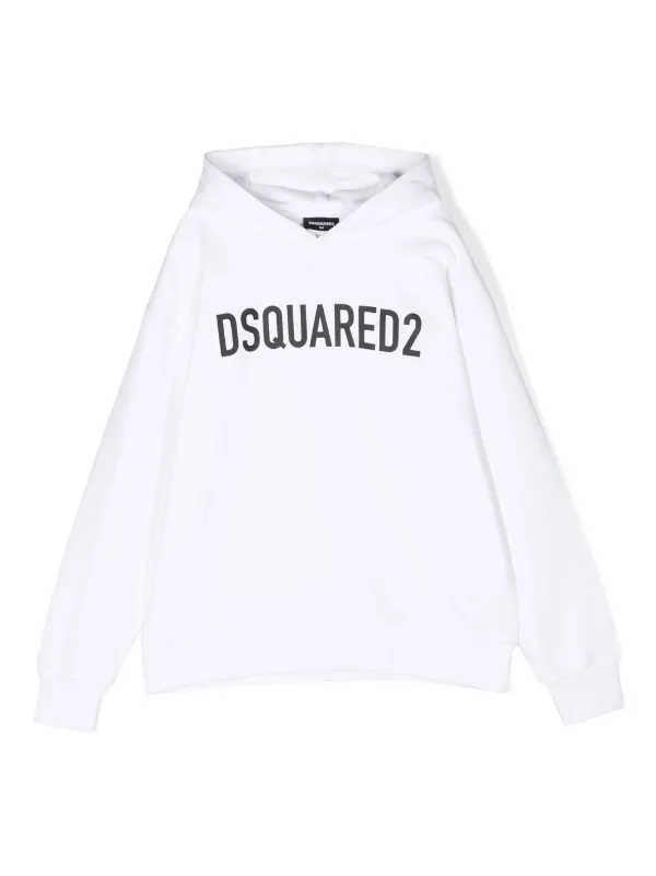 DSQUARED2 KIDS ディースクエアード・キッズ ロゴ パーカー | ホワイト