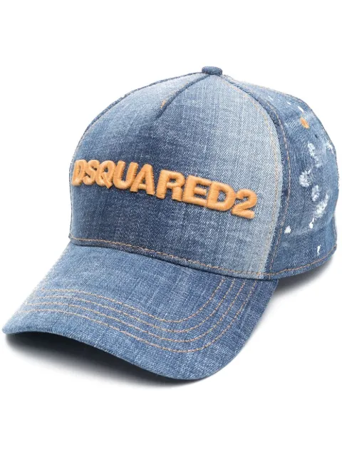 Dsquared2 logo-appliqué denim cap