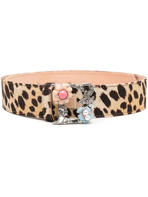DSQUARED2 embellished leopard-print belt