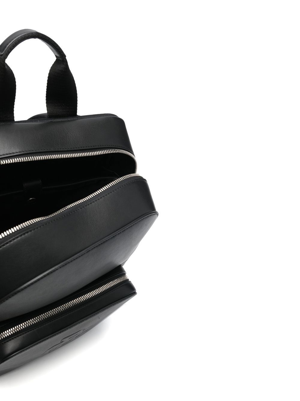 Shop Dsquared2 Embossed-monogram Leather Backpack In Black