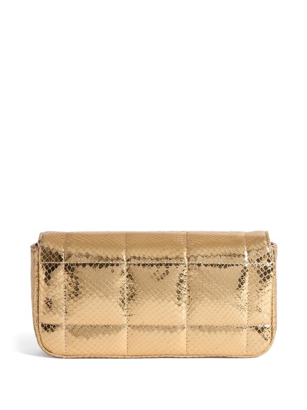 Metallic leather clutch clearance bag