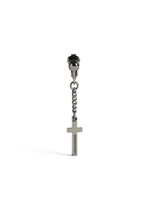 Dsquared2 logo-engraved cross drop earring