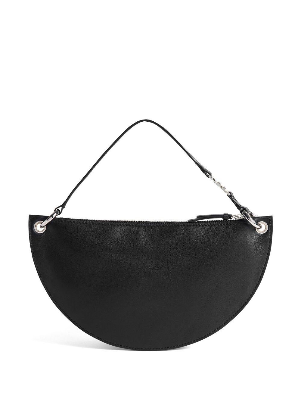 Shop Dsquared2 Curved Leather Tote Bag In Schwarz