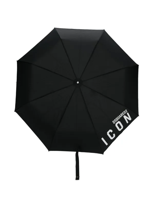 DSQUARED2 ICON ブラック 折りたたみ傘 DSQUARED2 Icon ロゴ 傘 | ブラック | FARFETCH JP