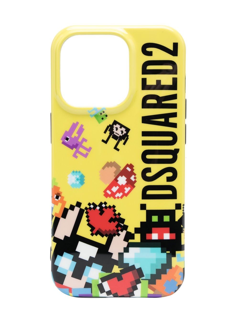Dsquared2 Pixelated-print Iphone 14 Case In Yellow
