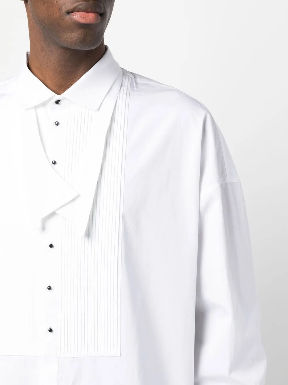 Dsquared2 Bib-style Buttoned Shirt In White