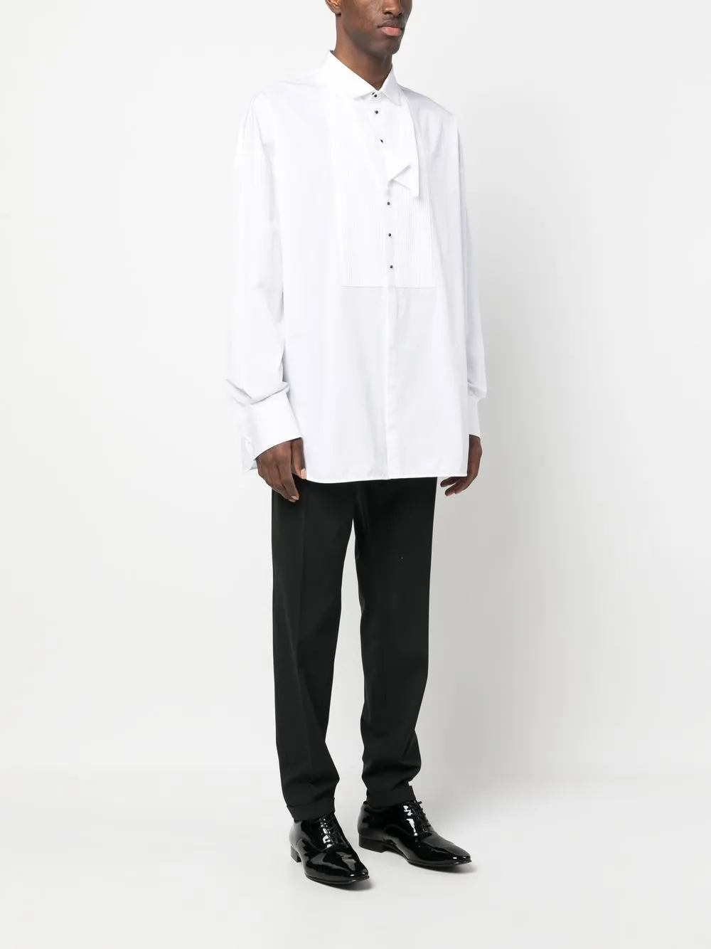 Dsquared2 Bib-style Buttoned Shirt In White