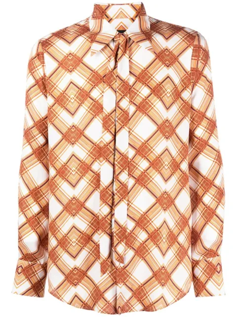 DSQUARED2 check print buttoned shirt