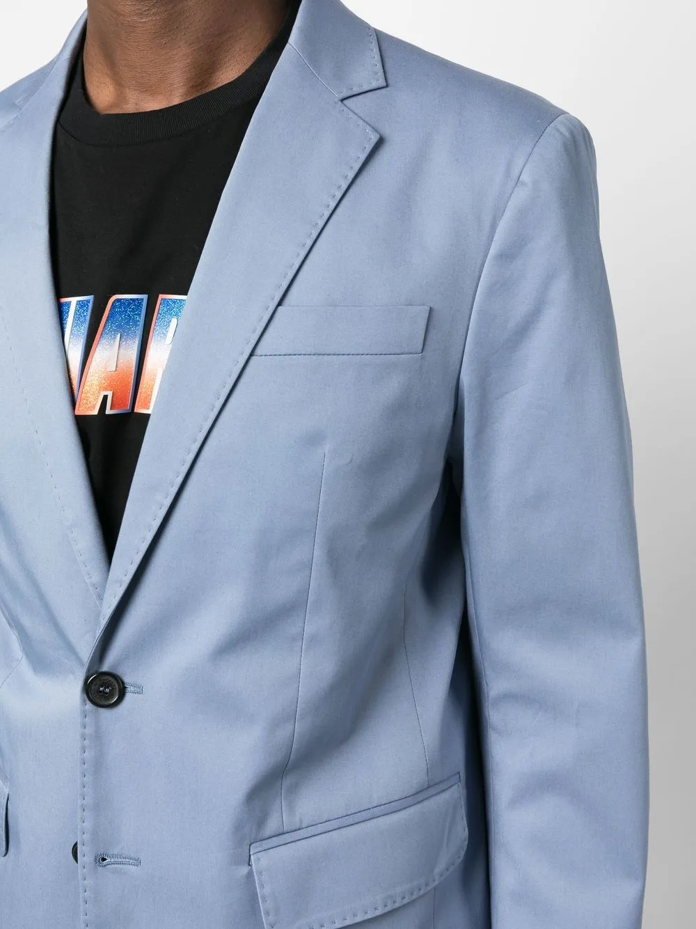 Dsquared2 Tailored Single-breasted Suit In Blue