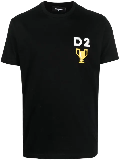 DSQUARED2 playera con estampado de píxeles