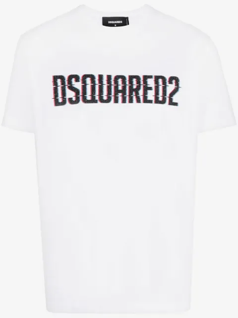 DSQUARED2 playera manga corta con logo estampado