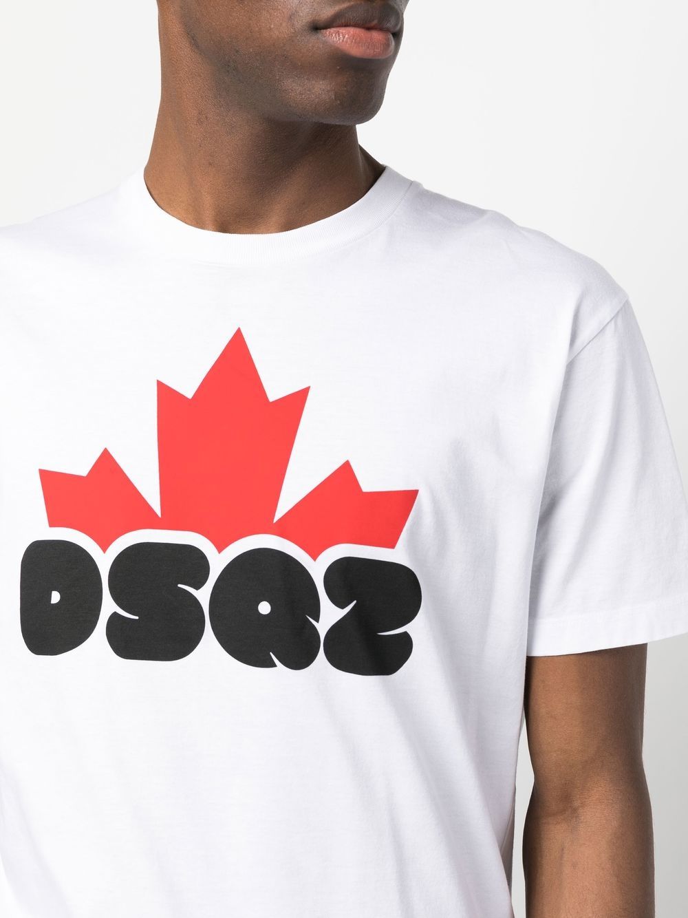Shop Dsquared2 Dsq2-print Short-sleeve T-shirt In White