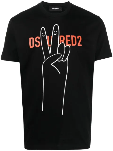 DSQUARED2 playera con estampado gráfico y logo