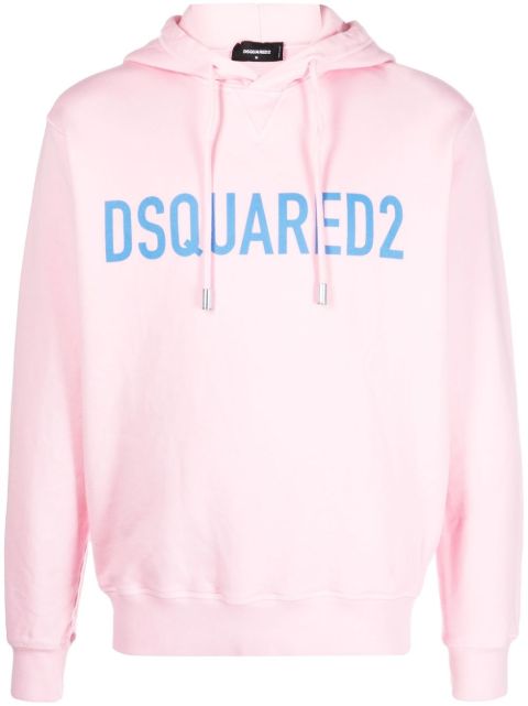 DSQUARED2 logo-print drawstring hoodie Men