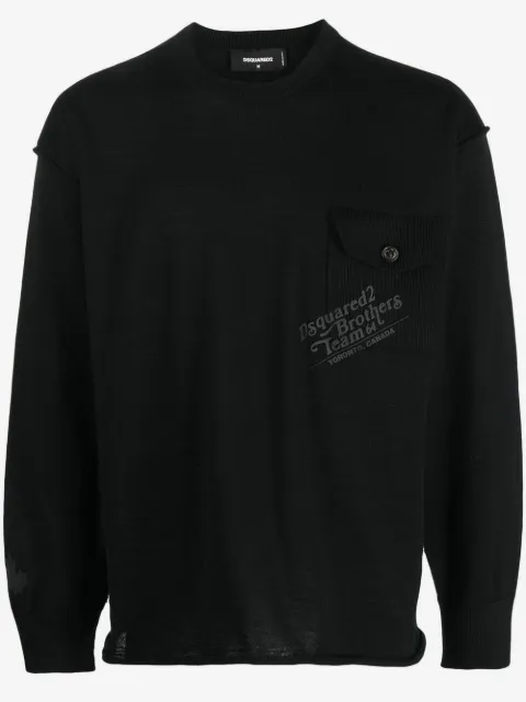 DSQUARED2 ribbed crew neck jumper