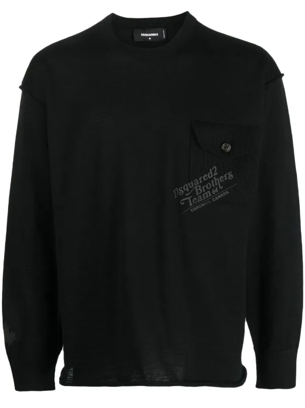 DSQUARED2 Ribbed Crew Neck Jumper Farfetch