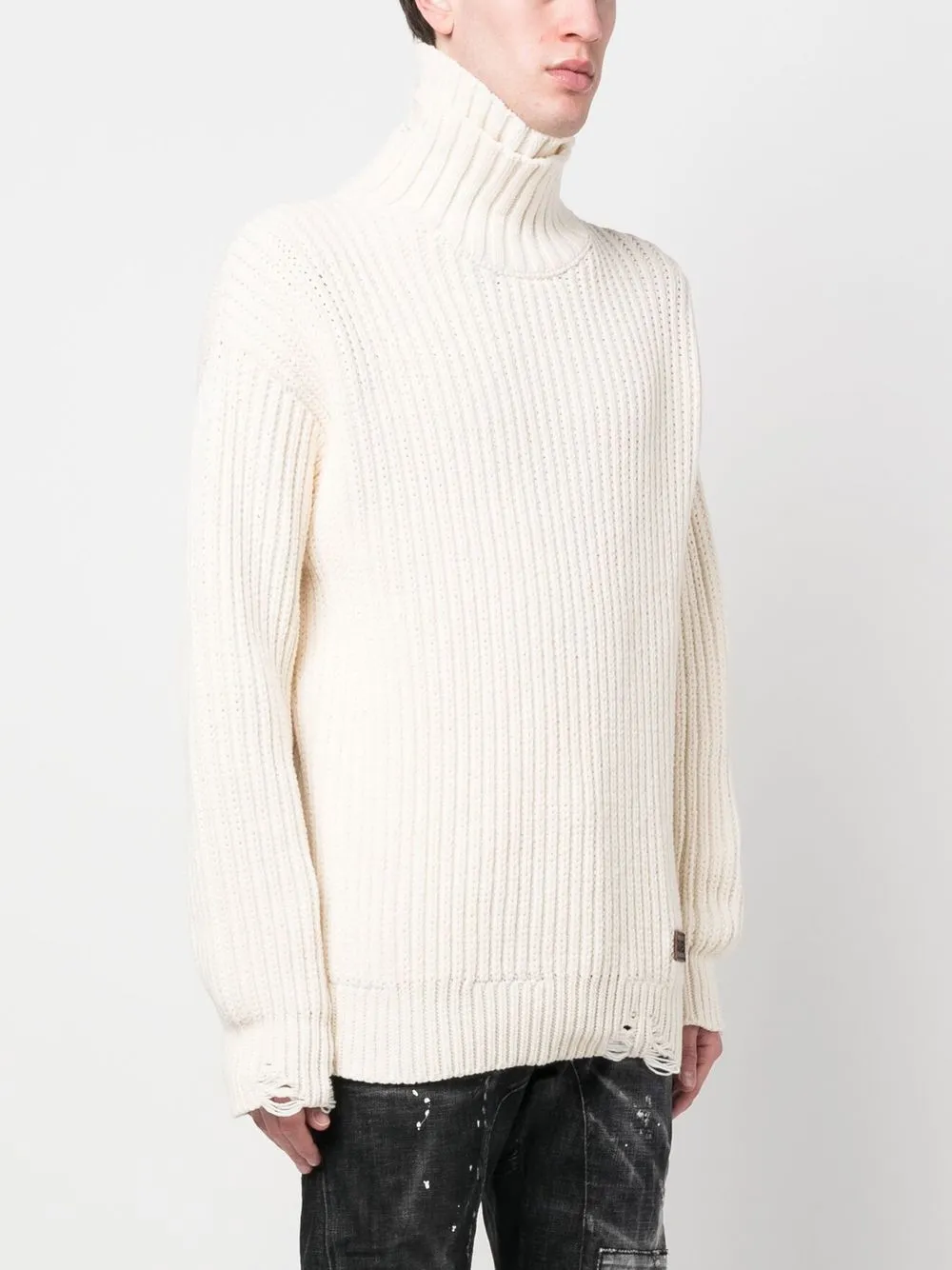 Disqued DSQUARED2 ripped ribbed jumper Men