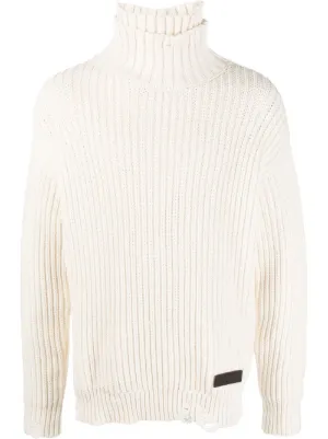 White ribbed jumper online