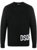 DSQUARED2 logo-intarsia crew-neck sweater - Black