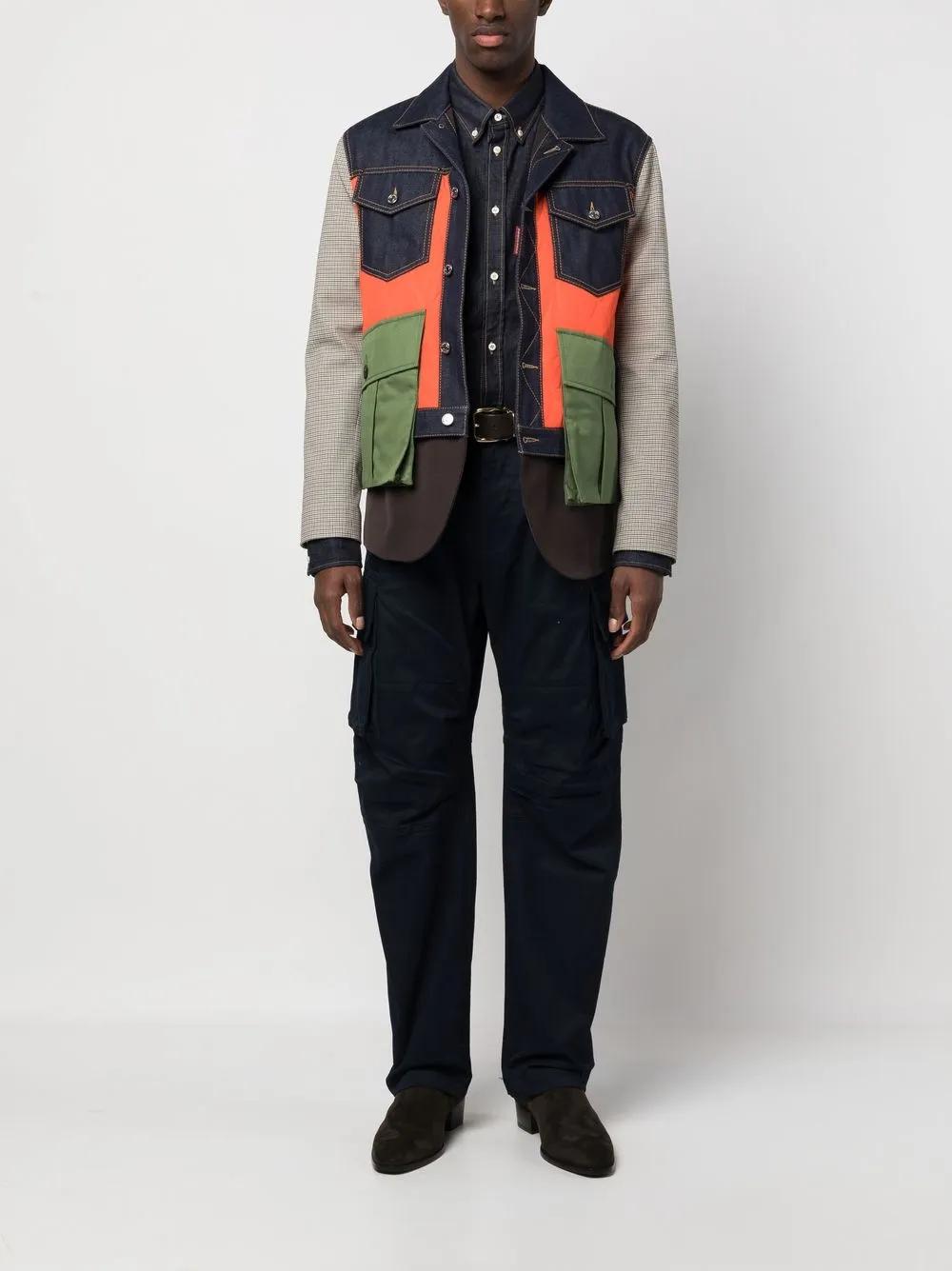 Dsquared2 logo patch cargo trousers - Blauw