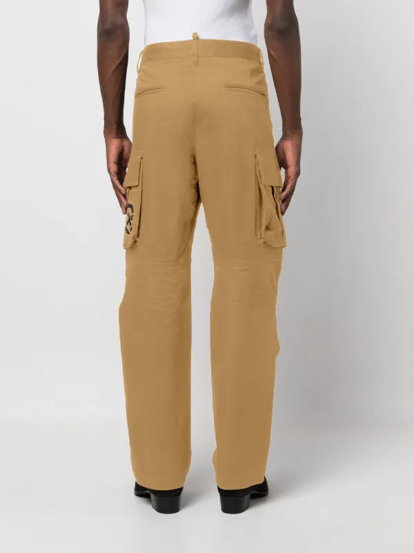 DSQUARED2 Logo Patch Cargo Trousers | Neutrals | FARFETCH