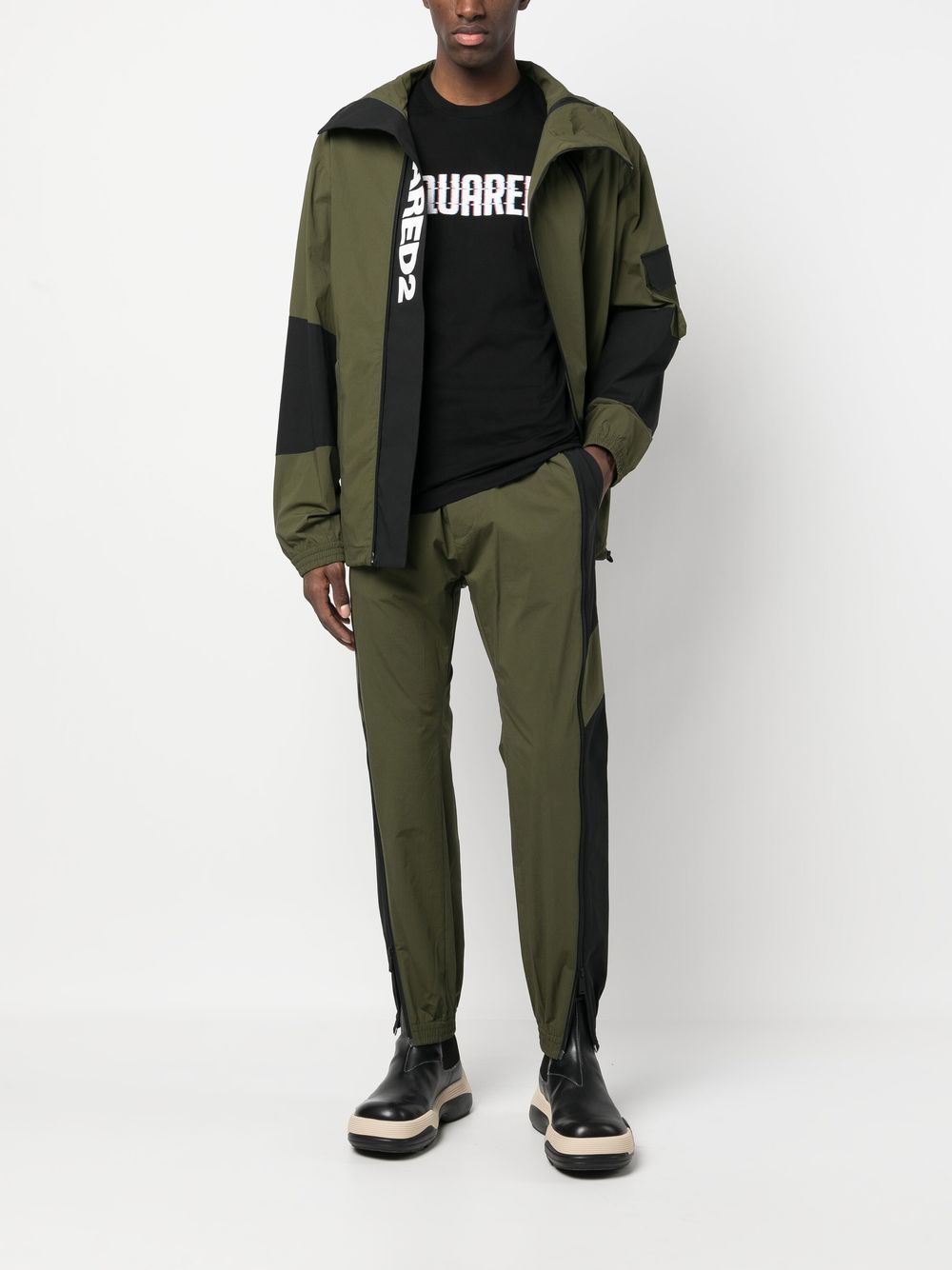 Shop Dsquared2 Logo-print Track Pants In Green