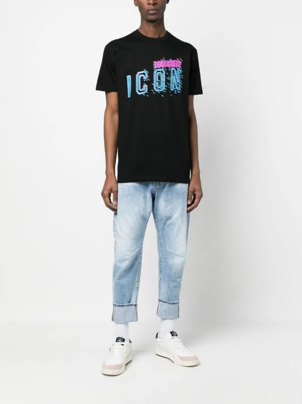 DSQUARED2 Cropped baggy-fit Jeans | Blue | FARFETCH CA