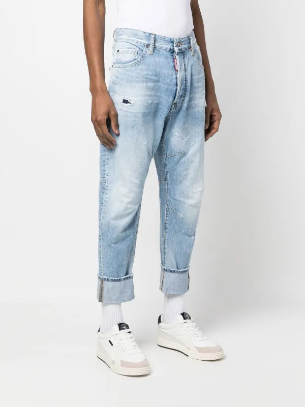 Cropped shop loose jeans