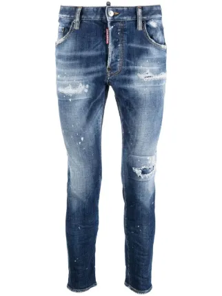 商品画像：Dsquared2 1964 Distressed Slim Jeans Paint Splatter Size 36 2