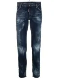 DSQUARED2 flag patch slim-fit jeans - Blue