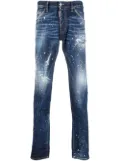 DSQUARED2 Twimphony paint-splatter jeans - Blue