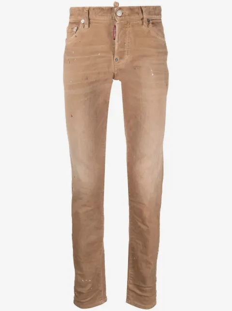DSQUARED2 paint splatter skinny jeans