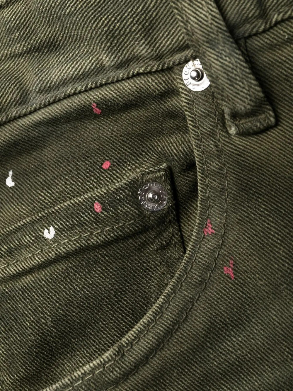 Cheap DSQUARED2 paint splatter skinny jeans Men