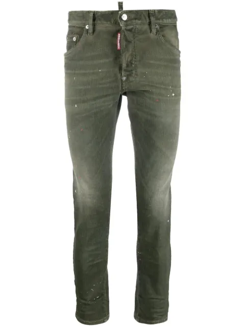 DSQUARED2 paint splatter skinny jeans Men
