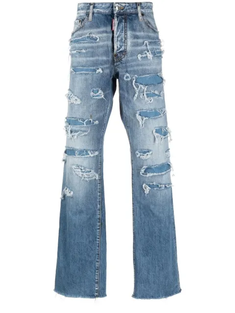DSQUARED2 distressed straight-leg jeans
