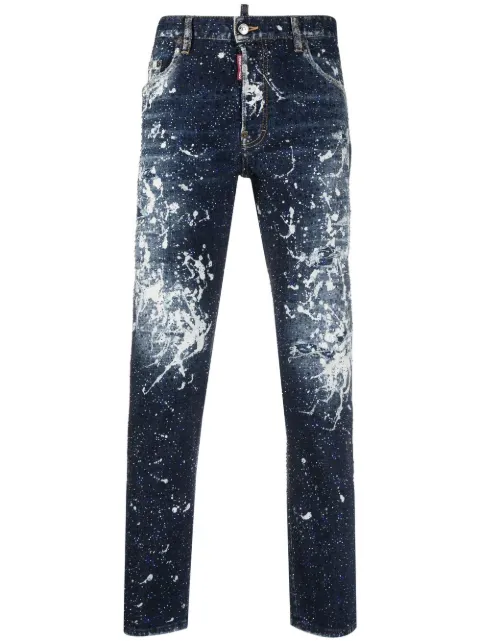 DSQUARED2 jean à effet taches de peinture