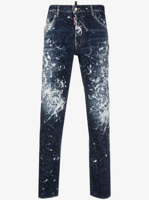 DSQUARED2 paint splatter effect jeans