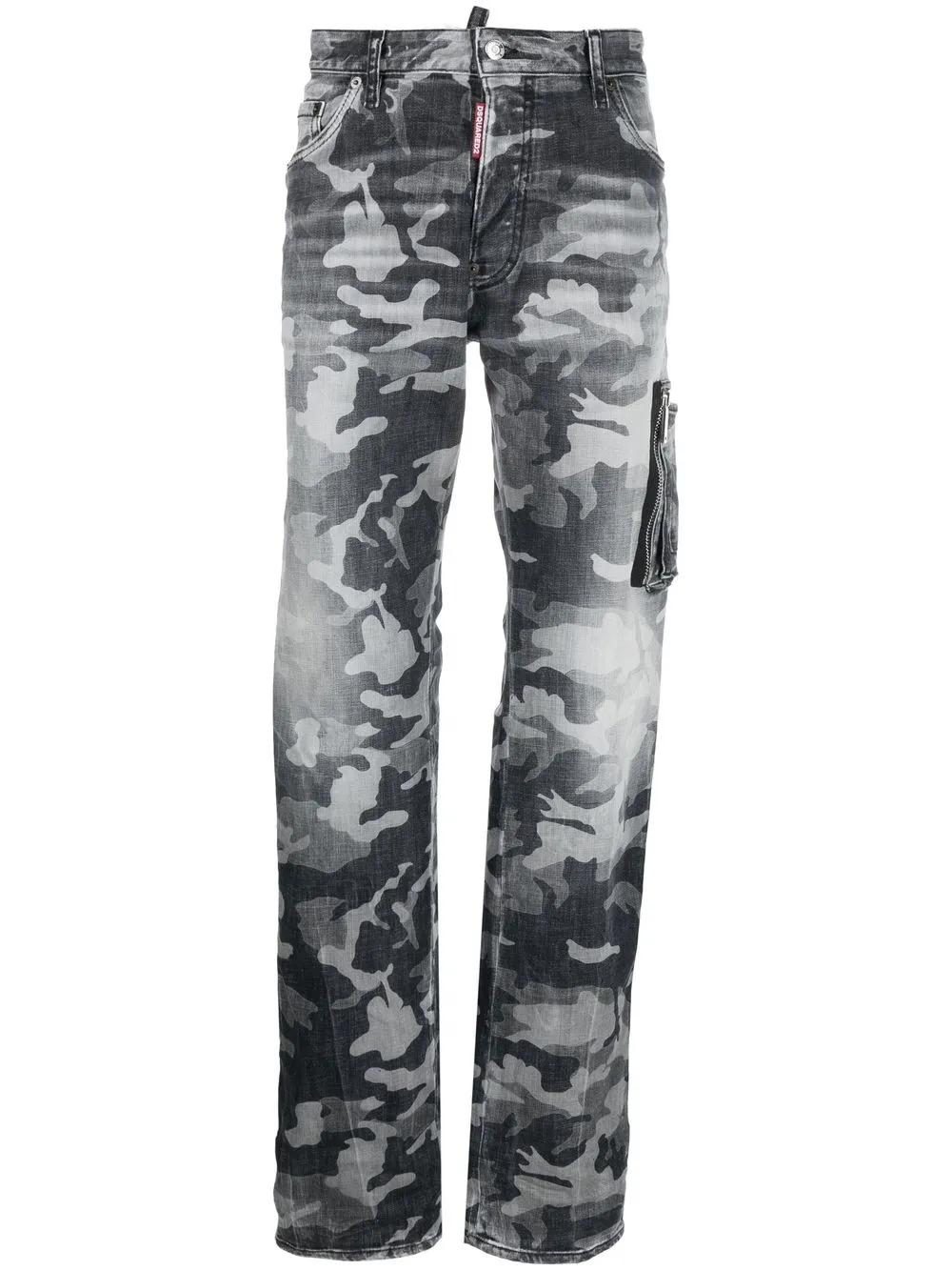 Dsquared2 camouflage straight-leg jeans - Grey