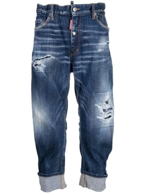 Dsquared2 jeans cortos con efecto envejecido