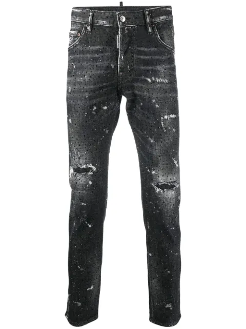 DSQUARED2 Skater embellished skinny jeans Men