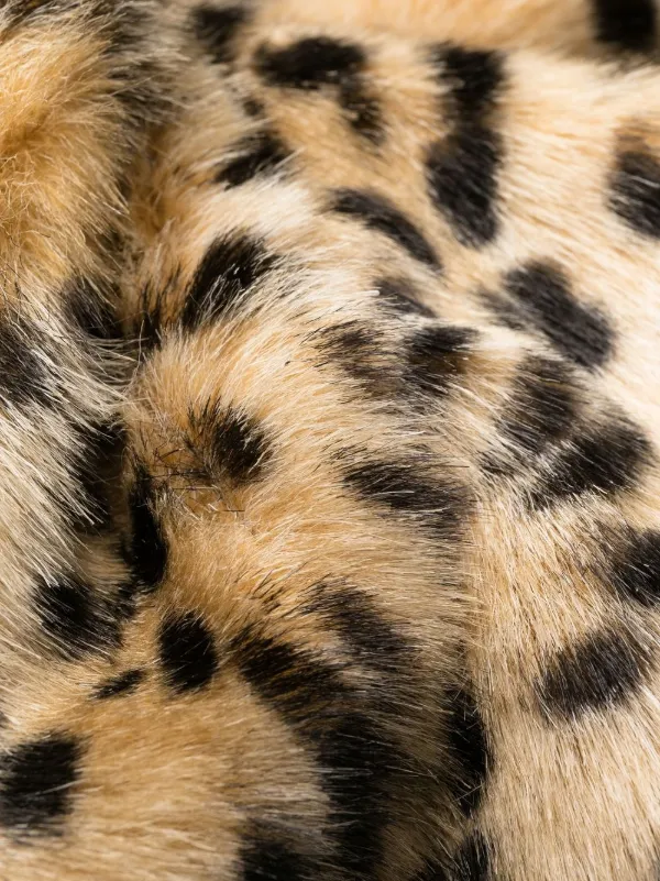 White leopard faux fur hotsell coat