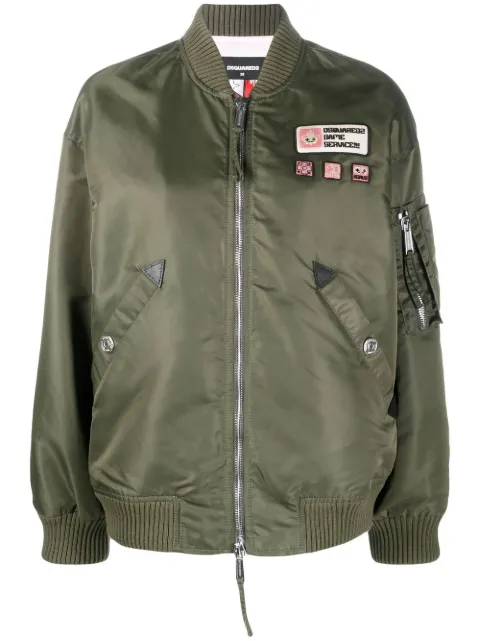 DSQUARED2 veste bomber à détail de patch
