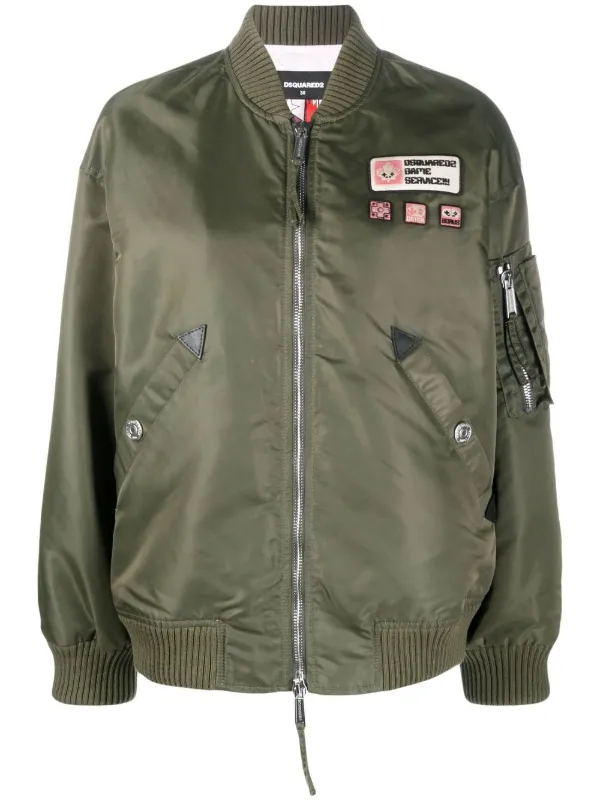 Veste Bombardier Dsquared2 Homme - Olive, Rembourrée, Taille XS à M, Neuf Avec étiquettes