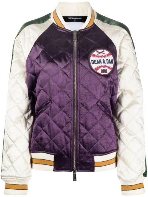 DSQUARED2 diamond-quilted bomber jacket