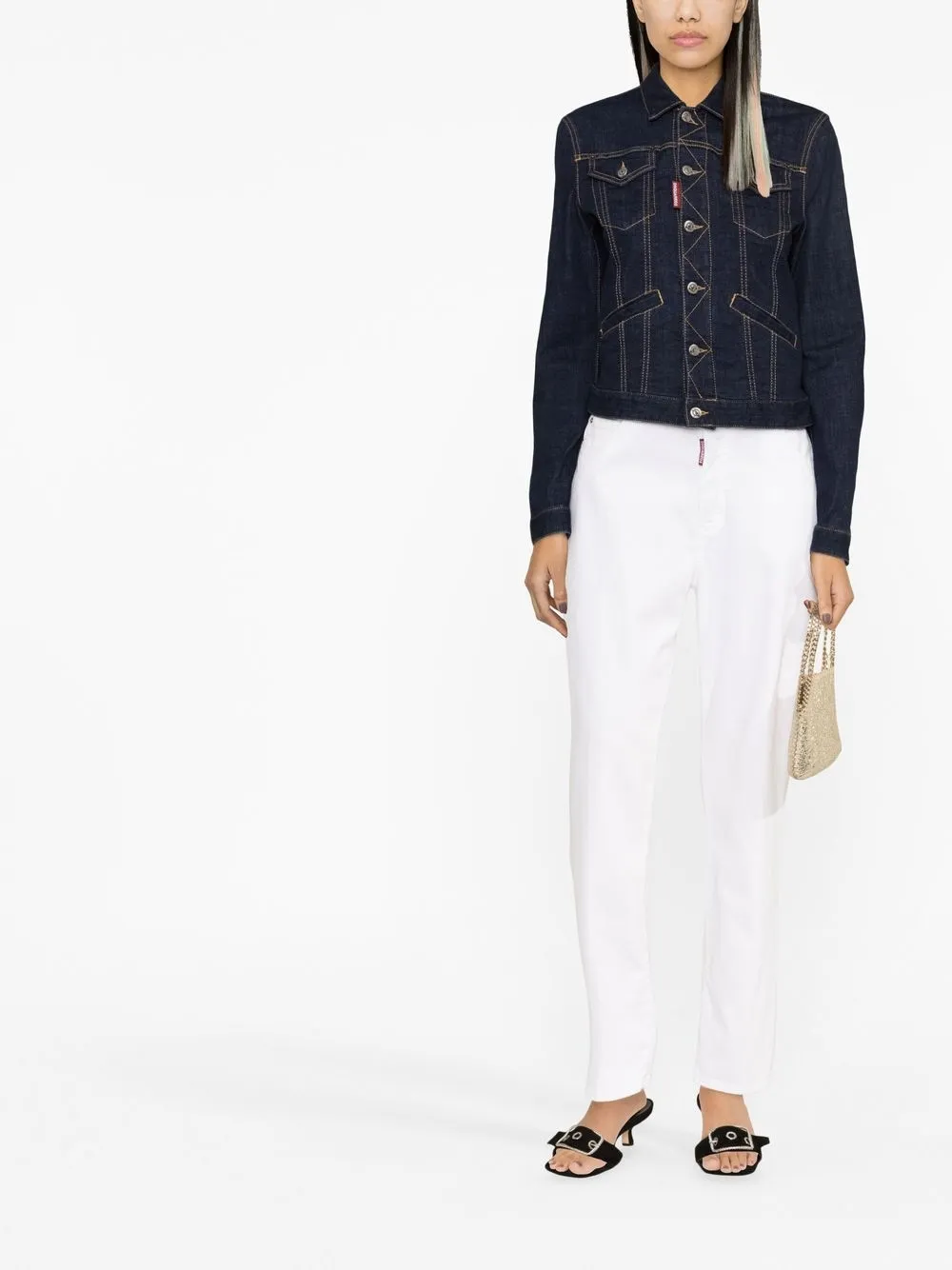 Dsquared2 flap-pocket denim jacket - Blauw