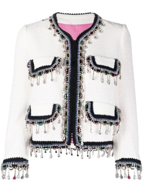 Dsquared2 crystal-embellished cropped jacket